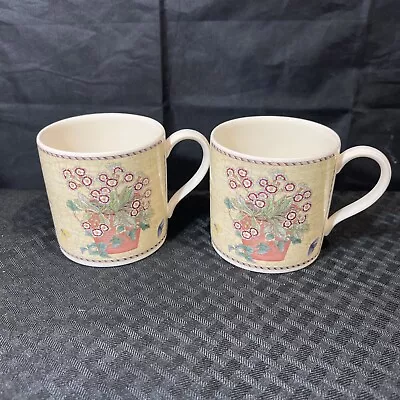 Buy 2 Wedgwood Sarah's Garden Strawberry Cream Recipe 3-1/4” Mugs X 2 • 37.27£