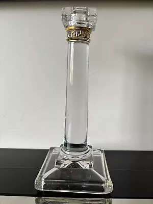 Buy Vintage Crystal Clear Glass Candle Stick Holder  • 7.50£