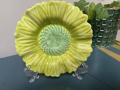 Buy Vintage Hand Painted Flower Plate Majolica Style/Textured Made In Italy • 9.99£