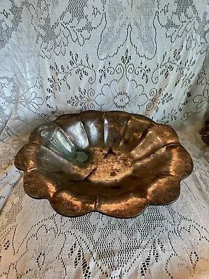 Buy Large Silver Scalloped Oval ￼Bowl Vintage • 23.30£