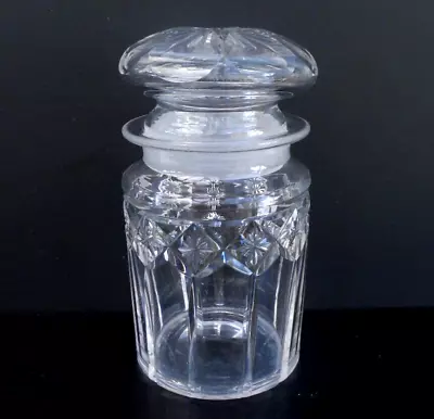Buy Vintage Crystal Pickle Jar & Lid - Ground Glass Seal - 14.5 Cm (5.85 ) Tall • 7.99£
