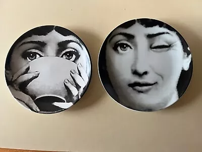 Buy 2 X Fornasetti Style Female Faces Decorative Cabinet Wall Plates Two Designs • 6£