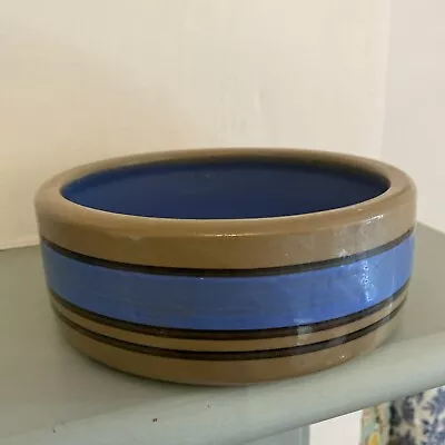 Buy Bretby Stoneware Dog Food Water Bowl Striped  • 15£