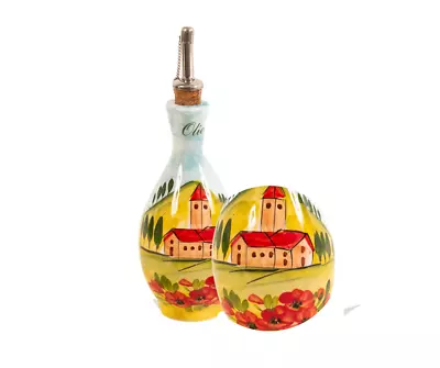 Buy Hand Painted Ceramic Modigliani Olive Oil & Vinegar Dispenser • 14.90£