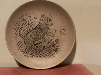 Buy Poole England Pottery Plate With Puppy And Ball  • 14.50£