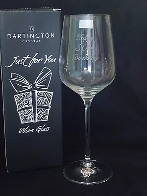 Buy Dartington Crystal 450ml  Just For You   50th Birthday  Wine Glass New Boxed • 15£