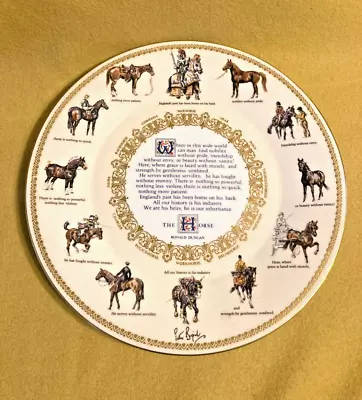 Buy Aynsley 'The Horse' 10.5  Plate With Ronald Duncan Poem - Fine Bone China 1976 • 7.50£