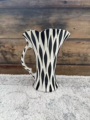 Buy Vintage Black & White 'Zebra' Vase Elijah Cotton Ltd Lord Nelson Ware 21cm Tall • 25£