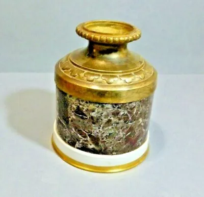 Buy Rare Thomas Of Germany Porcelain & Stone Vase With Brass Top Urn 1950's  • 14.99£