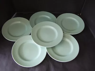 Buy 6  X  WOODS WARE BERYL GREEN 17cm  TEA SIDE PLATES UTILITY  RETRO 1940s • 9.99£