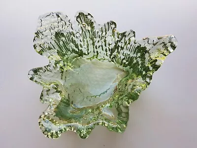 Buy Finnish Art Glass Ice Splash Bowl 12cm Finland Vintage Nordic Design Sea Green • 21.50£