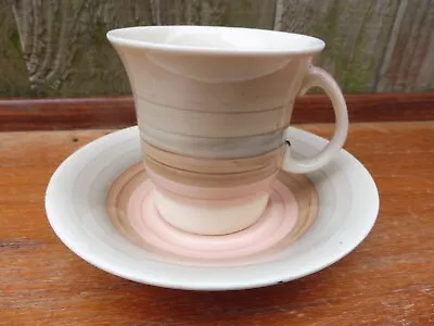 Buy Susie Cooper Coffee  Cup And Saucer   In Pink Wedding  Bands E/699  #4 • 17£