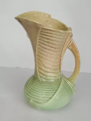 Buy Art Deco Sylvac Jug/Pitcher 1344 Green Cream Vintage 1930's Vase • 18£