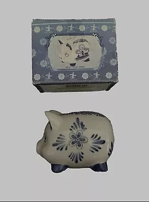 Buy Delft Pottery Ceramic Blue White Holland Aruba Windmill Pattern Money Piggy Bank • 4.99£