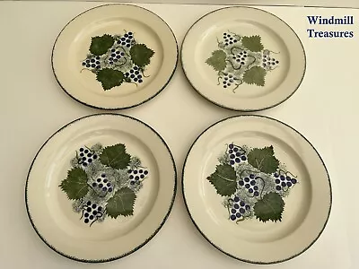 Buy 4 POOLE POTTERY GRAPEVINE DINNER PLATES 26cm - GREAT CONDITION • 24.99£