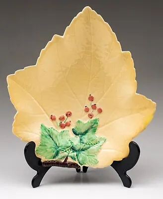 Buy Carltonware Majolica Dish, Vintage Yellow Leaf Design Australian Design, 8 X 8.5 • 22£