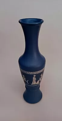 Buy Vintage 1970's Avon Glass Vase Wedgewood Style Blue W/ Greek People  11 Inches • 11.17£