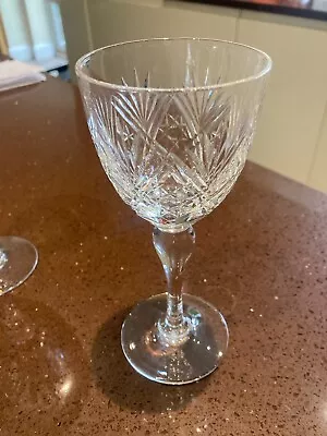 Buy Vintage Webb Thomas Crystal   St. Andrews  Wine/Water Glass,  17.2cm Tall 150ml • 15.99£
