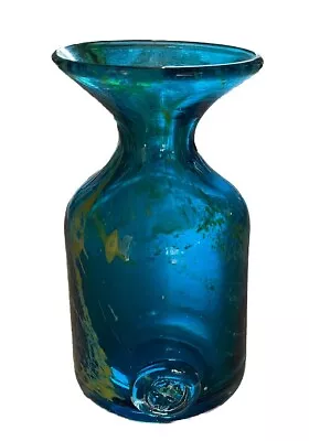 Buy Signed Mdina Sea Blue Vase Studio Glass. Mdina. • 15£