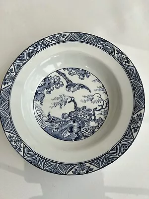 Buy Vintage Bristol Pountney & Co. Mallard Pattern Blue Transferware Dessert Plate • 10£