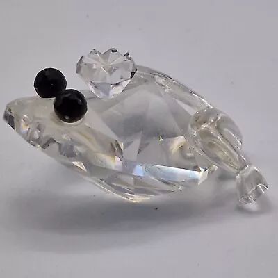 Buy Swarovski Frog Prince V2 Black Eyes & Crown Crystal Retired Figurine 010010 VGC • 7.99£