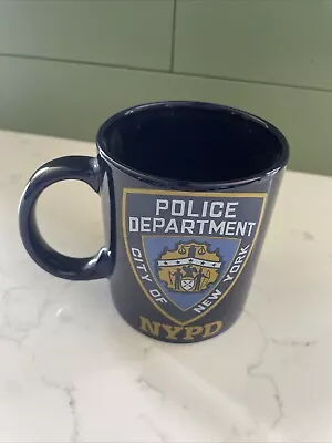 Buy Nypd Police Department New York Official Merchandise Navy Blue Pottery Mug Cup • 12£