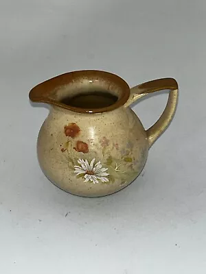 Buy Foster Pottery Brown Vintage Floral Flower Jug Painted Dainty Colourful 10cm #LH • 2.99£
