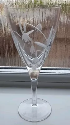 Buy Edinburgh Crystal  Tain  Cut Large Wine Glass Stamped Lion In Perfect Condition  • 19.99£