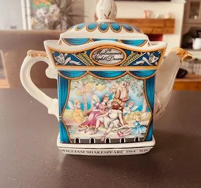 Buy Vintage Sadler Bone China Teapot Midsummer Nights Dream 4444 William Shakespeare • 20£