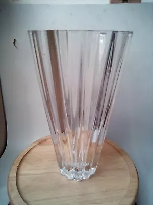Buy Dartington Crystal Cut Glass Heavy Large VASE Vintage 30 Cm Tall • 15£