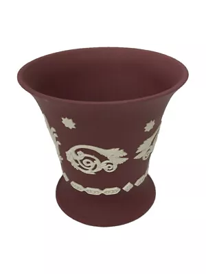 Buy Wedgwood Jasperware Crimson Color Ceramic Flower Vase Small 9cm From Japan Used • 141.81£