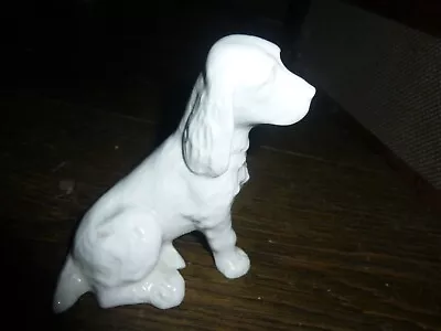 Buy Made In England White  Spaniel  Dog Figurine  Unicorn Pottery No 212  4 Inch • 5.99£