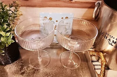 Buy Art Deco Champagne Coupe Glasses Cocktail • 18.63£