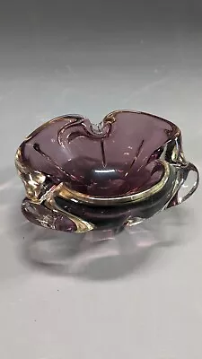 Buy Czech Beranek Skrdlovice Bowl Amethyst 1970s Retro Vinatge 5.5  • 5.95£