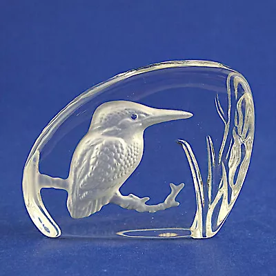 Buy Wedgwood Crystal Glass Kingfisher/Bird Paperweight - 7.5cm/3  High • 9.99£