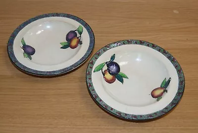 Buy Rare Vintage Carlton Ware Pair Of Small Plate Lustre Fruits • 24.99£