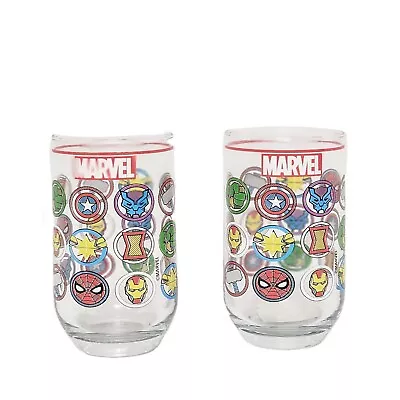 Buy Marvel Avenger Tall Glass HighBall Tumbler Drinking Glasses Pk Of 2 Perfect Gift • 9.99£