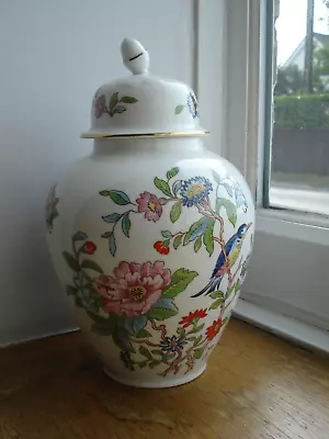 Buy Aynsley Pembroke Fine Bone China Large 22 Cm Ginger Jar/floral/exotic Bird • 15.99£