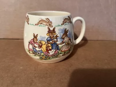 Buy Vintage Royal Doulton BUNNYKINS Mug Cup Mother Rabbits With Prams • 9.95£