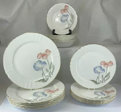 Buy Royal Stafford Bone China 6x Dinner Plates, Salad Plates (18 Pieces 7kg) C1990s • 49.99£