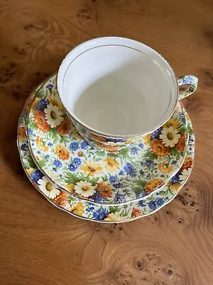 Buy Marigold Chintz Range Trio Of Cup, Saucer & Side Plate By James Kent • 14£