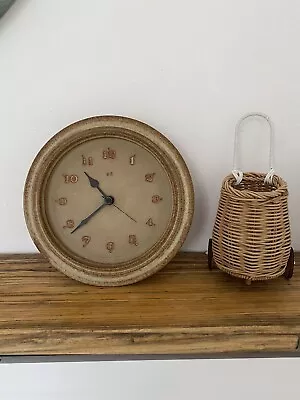 Buy Handmade Art Pottery Glazed Clay Clock Kent 25cm By 8cm • 25£