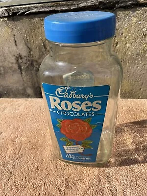 Buy Vintage Cadburys Roses Glass Jar Sweet Jar 12 In High 3.5 Lb • 24£