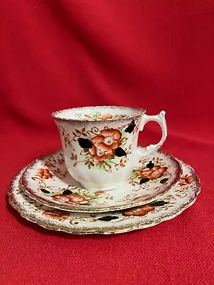 Buy C 1921 Melba China Hand Painted Tea Trio #1 Imari Floral Pattern #1996 • 39.70£