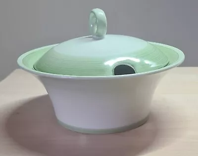 Buy Shelley Swirls Green 12484 Regent Covered Vegetable Bowl 1936 Art Deco • 10£