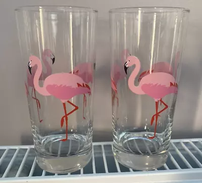 Buy Ikea Flamingo Tall Drinking Glasses X 2 Tall Glass • 17.99£