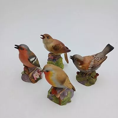 Buy Royal Worcester Porcelain Set Of 4 Hand Painted Bird Figurines • 15£