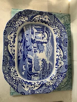 Buy Large Spode Blue Italian Serving Platter Tray • 20£