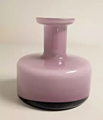 Buy Vintage 1970s Murano Salviati Venezia Pinky Purple Lattimo Glass Posey Vase B20 • 29.95£