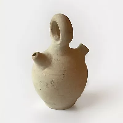 Buy Vintage Botijo White Clay Spanish Water Jug • 22£